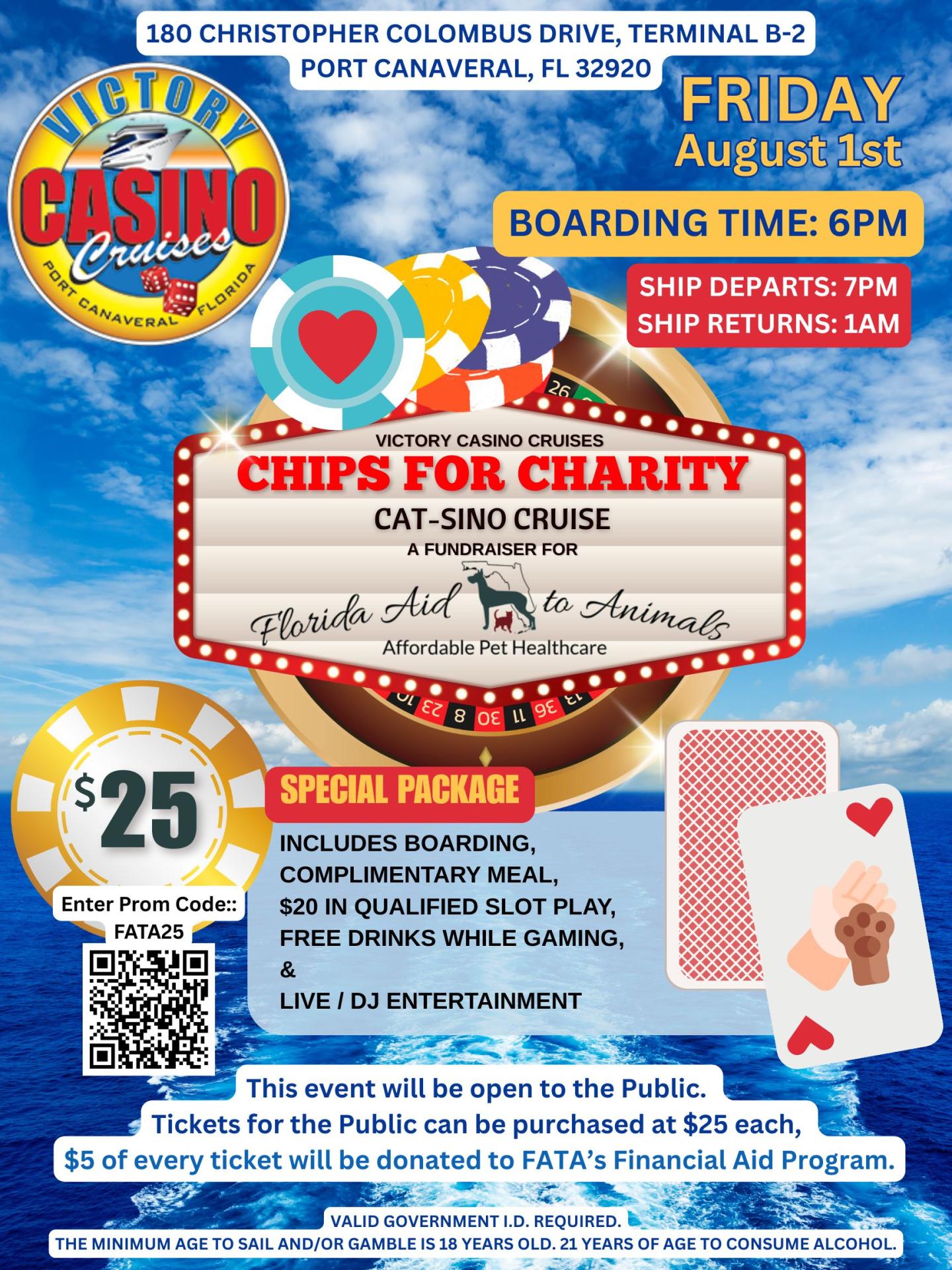 Chips for Charity: CatSino Cruise for Florida Aid to Animals