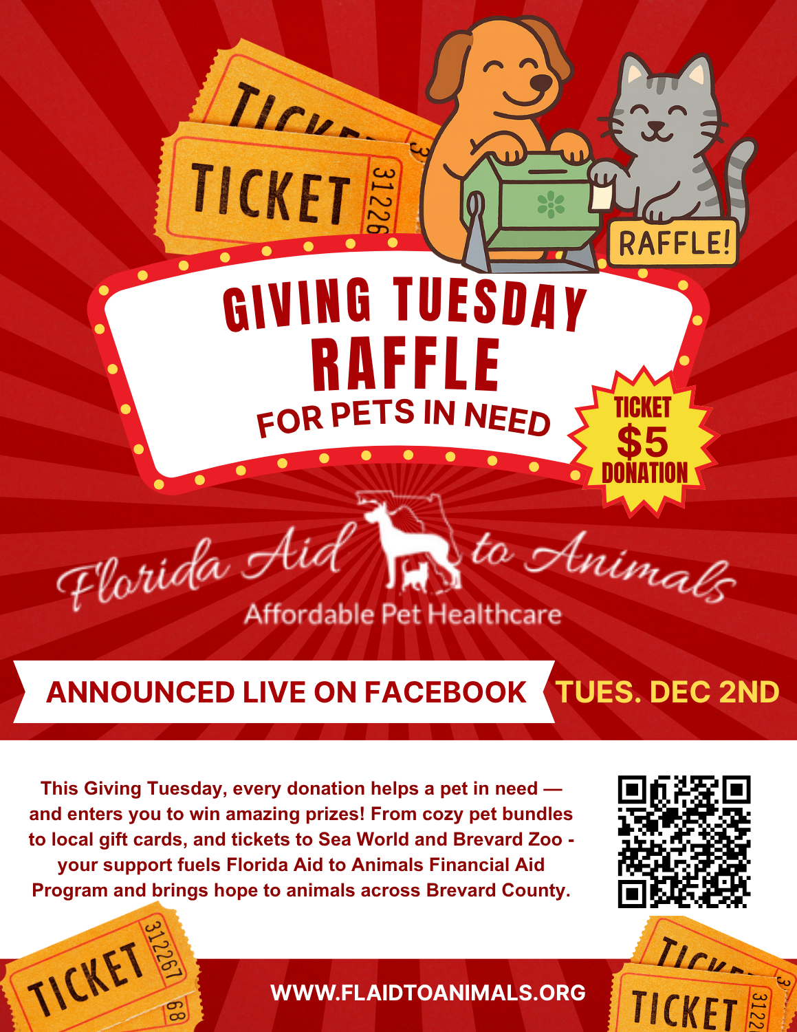Paws for Cause: Giving Tuesday Raffle Paws for Cause: Giving Tuesday Raffle for Pets in Need of Veterinary Care